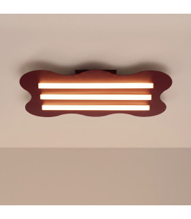 Klover Flush Ceiling Light Burgundy 1x S14d-2