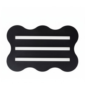 Klover Flush Ceiling Light Black 1x S14d-1