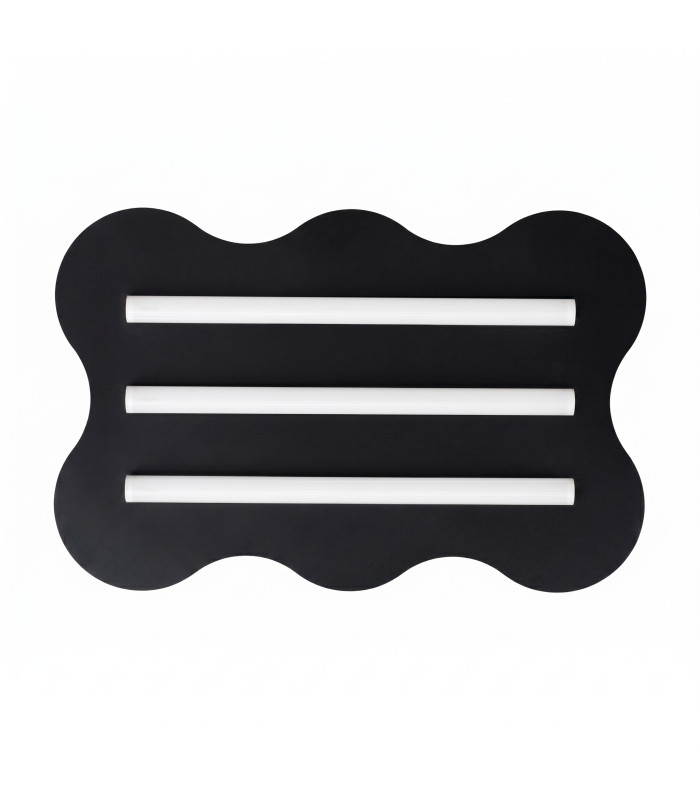 Klover Flush Ceiling Light Black 1x S14d-1