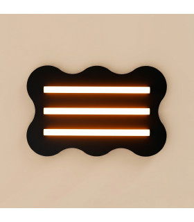 Klover Flush Ceiling Light Black 1x S14d-2