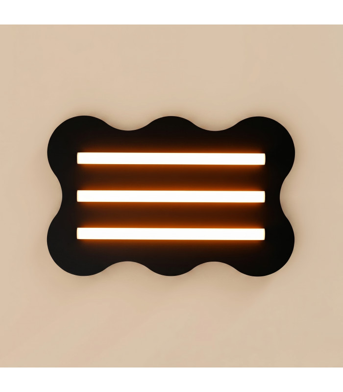 Klover Flush Ceiling Light Black 1x S14d-2