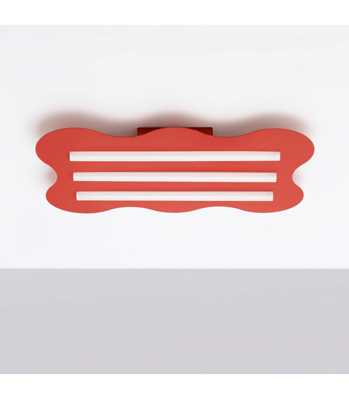 Klover Flush Ceiling Light Red 1x S14d-4
