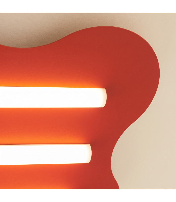 Klover Flush Ceiling Light Red 1x S14d-5