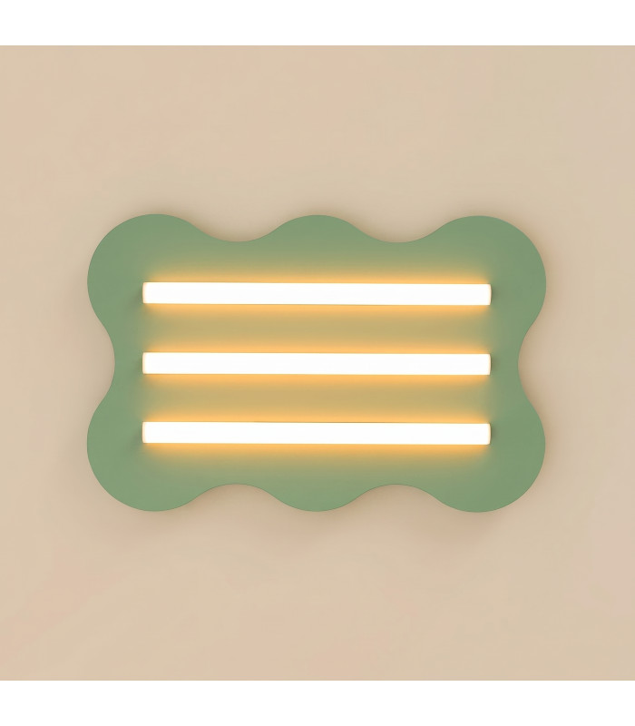 Klover Flush Ceiling Light Sage 1x S14d-2