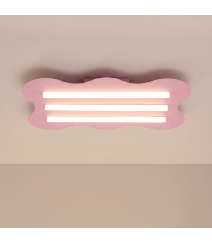 Klover Flush Ceiling Light Pink 1x S14d-3