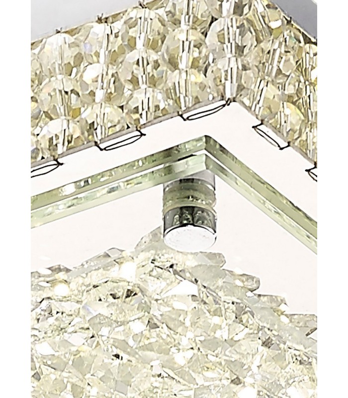 Flush Ceiling 21W 2100lm LED 4000K Stainless Steel, Crystal - 6