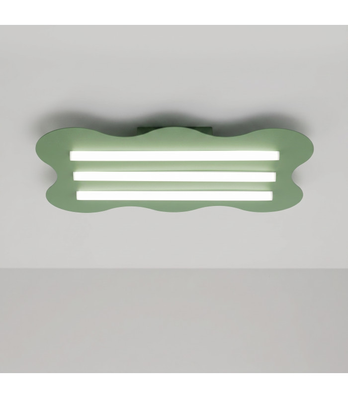 Klover Flush Ceiling Light Sage 1x S14d-3