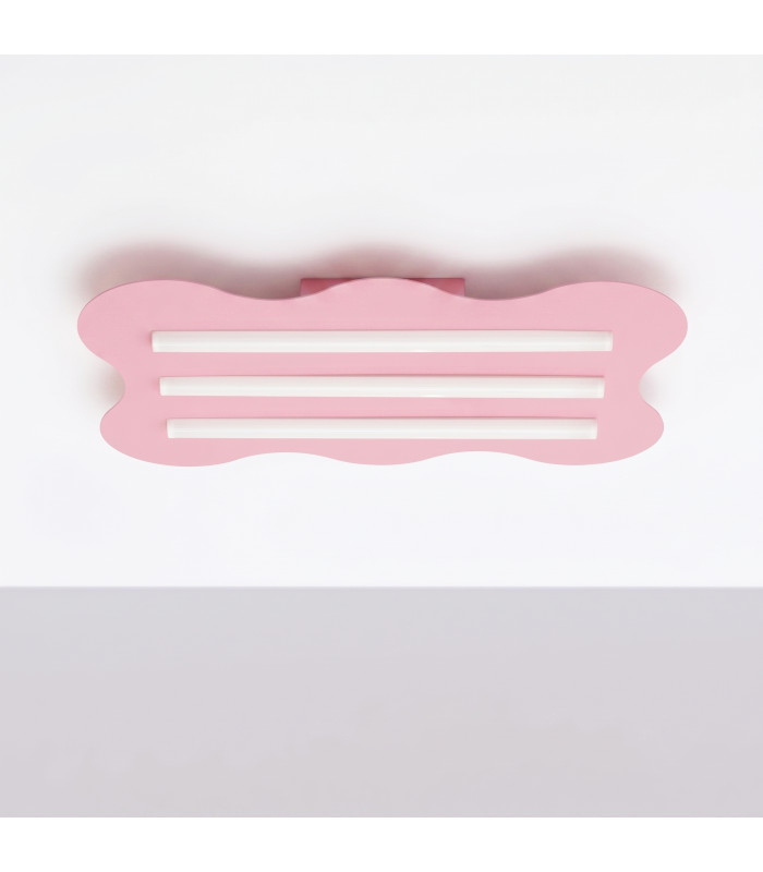 Klover Flush Ceiling Light Pink 1x S14d-4