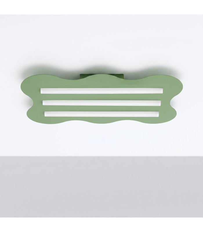 Klover Flush Ceiling Light Sage 1x S14d-4