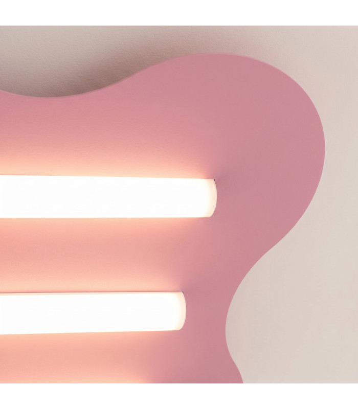 Klover Flush Ceiling Light Pink 1x S14d-5