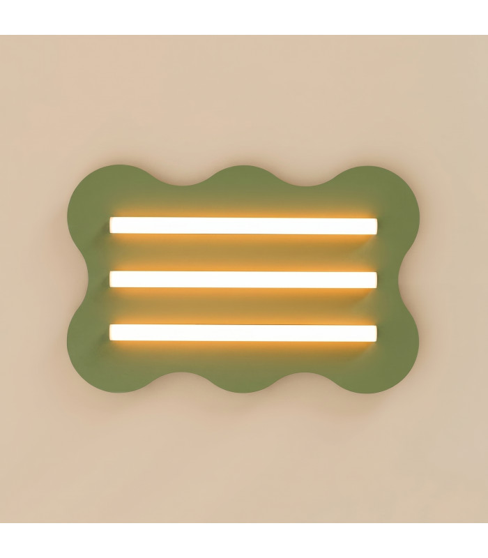 Klover Flush Ceiling Light Olive Green 1x S14d-2