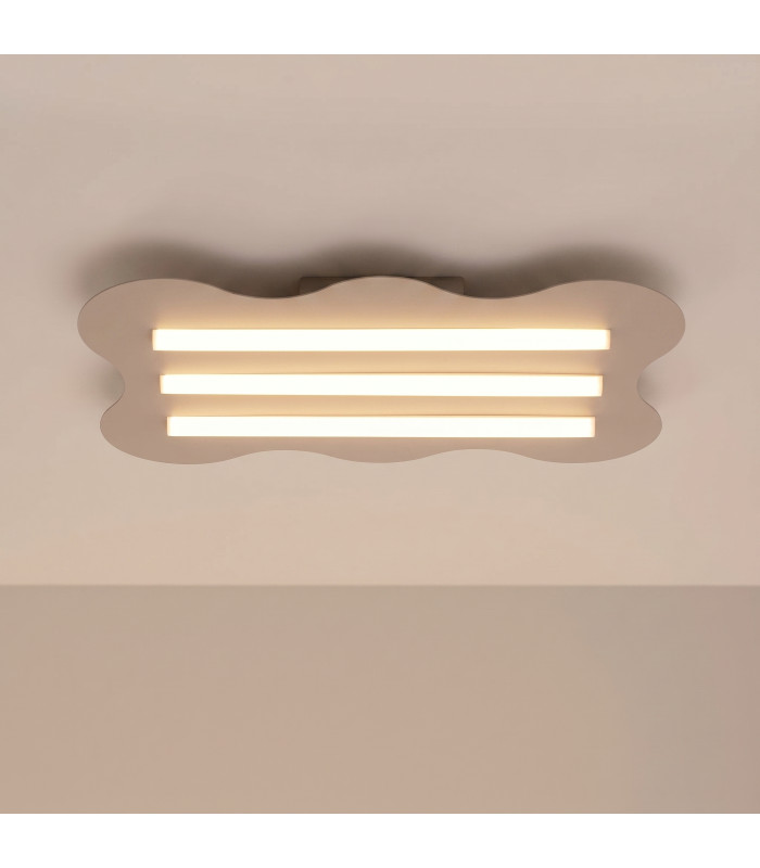 Klover Flush Ceiling Light Taupe 1x S14d-3