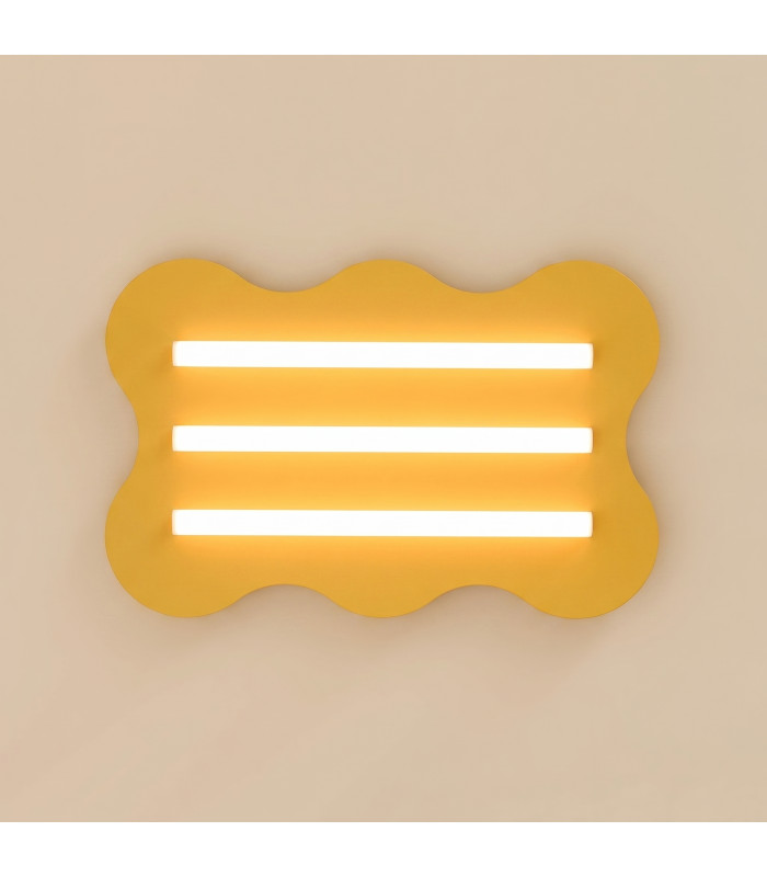 Klover Flush Ceiling Light Yellow 1x S14d-2
