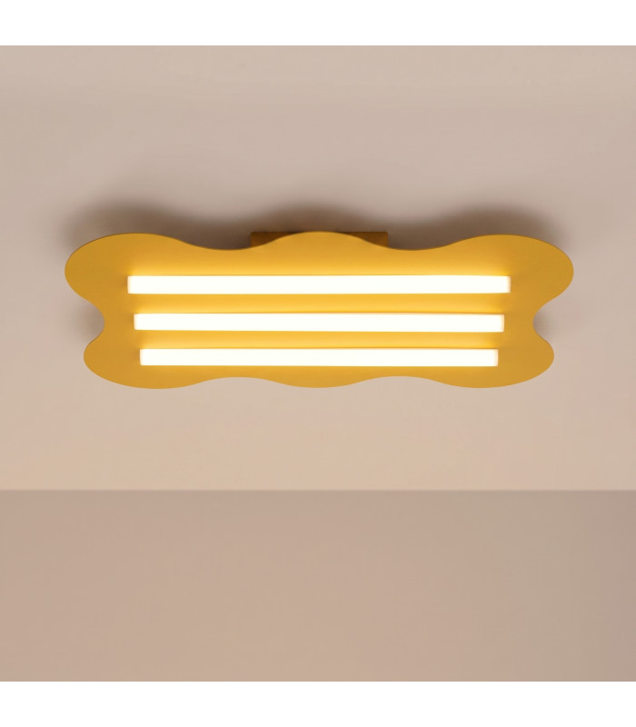 Klover Flush Ceiling Light Yellow 1x S14d-3