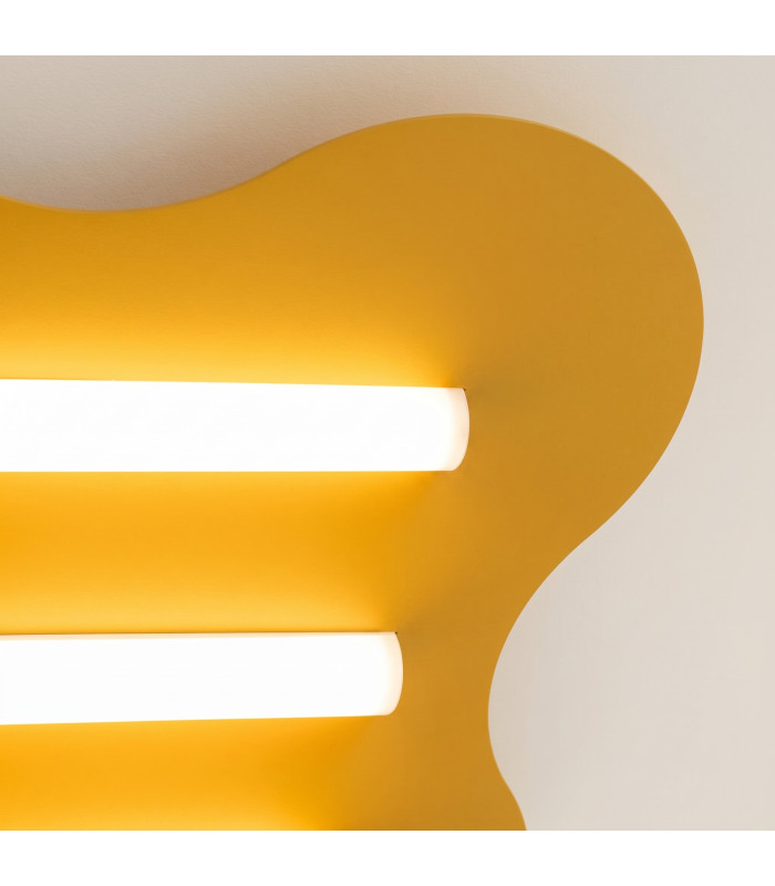 Klover Flush Ceiling Light Yellow 1x S14d-5