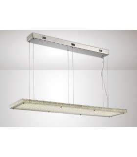 Ceiling Pendant 68W 6120lm LED C, W Remote 3000, 6000K Stainless Steel, Crystal - 2
