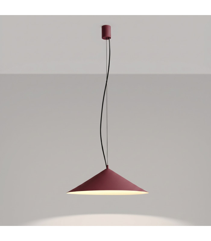 Fint LED Dome Pendant Ceiling Light Burgundy 3000K-9