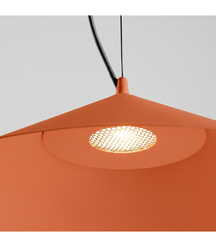 Fint LED Dome Pendant Ceiling Light Red Ochre 3000K-5