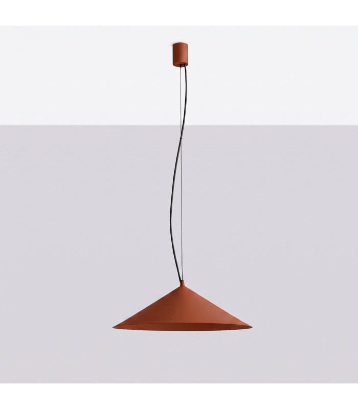 Fint LED Dome Pendant Ceiling Light Red Ochre 3000K-8