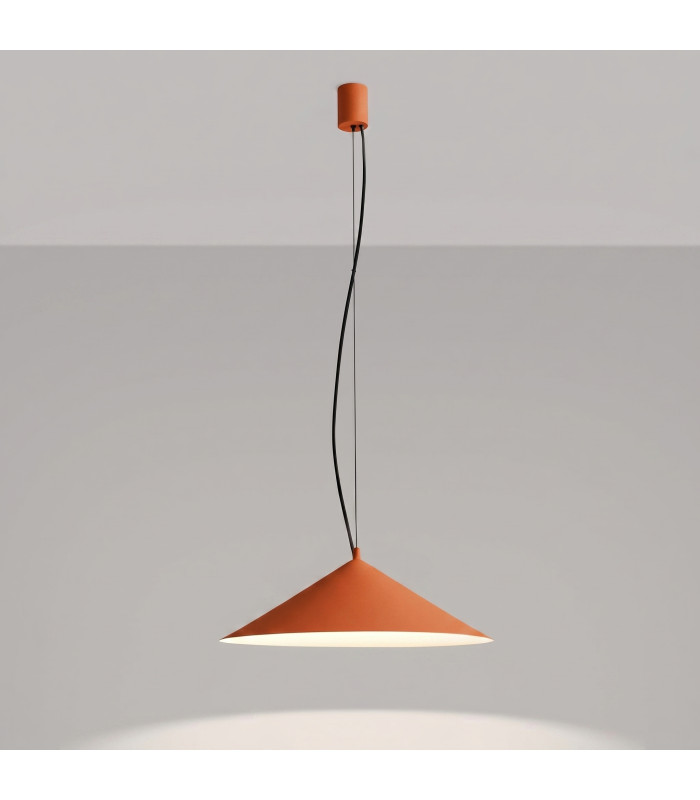 Fint LED Dome Pendant Ceiling Light Red Ochre 3000K-9