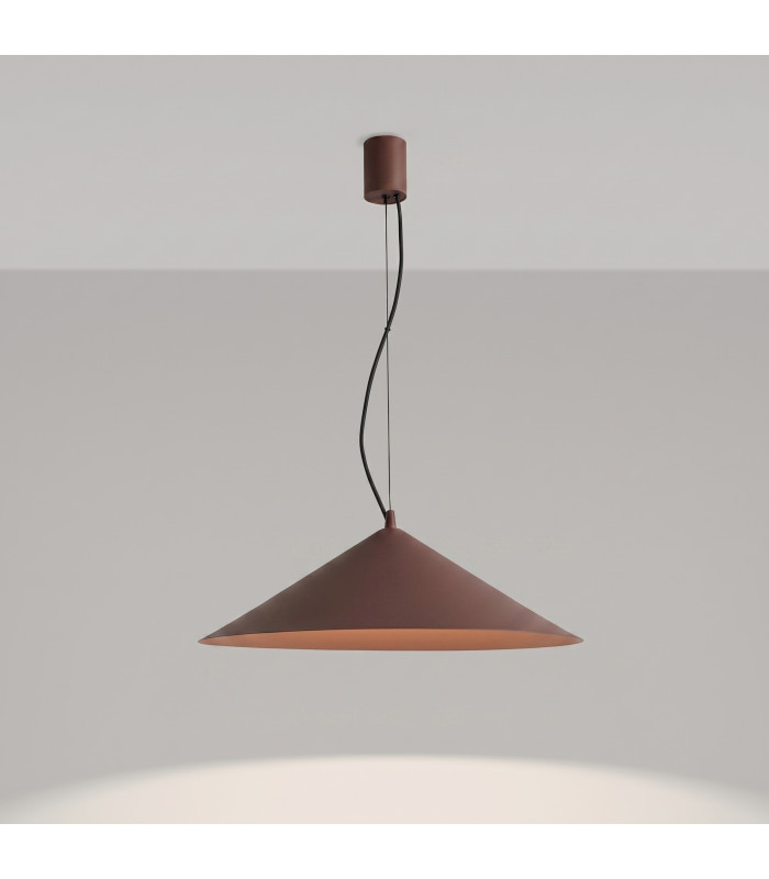 Fint LED Dome Pendant Ceiling Light Brown 4000K-3