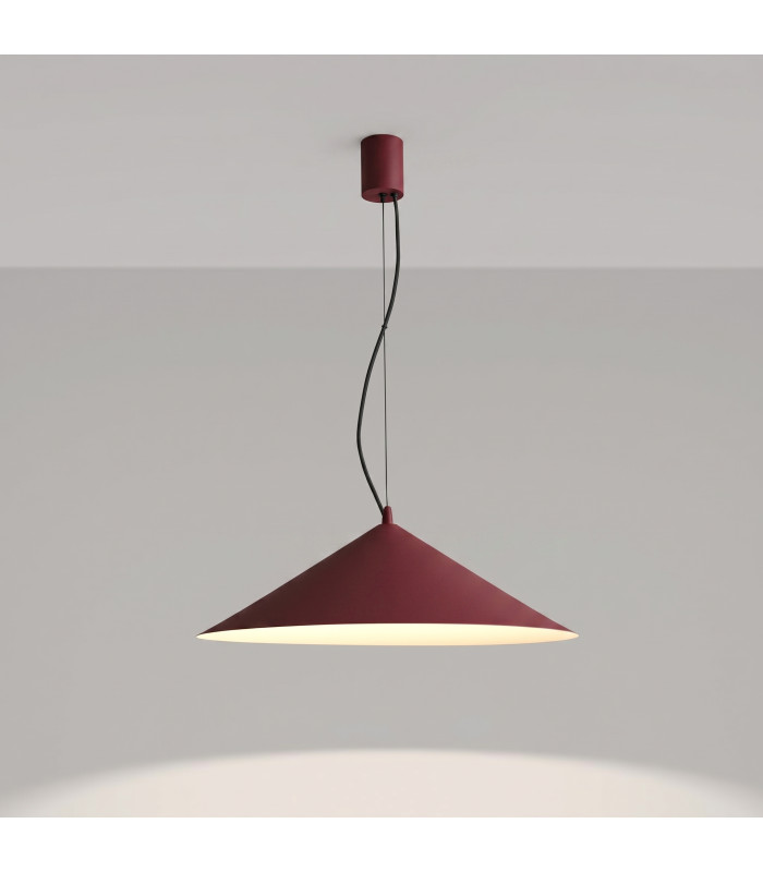 Fint LED Dome Pendant Ceiling Light Burgundy 4000K-3