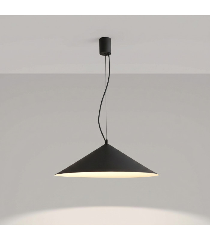 Fint LED Dome Pendant Ceiling Light Black 4000K-3