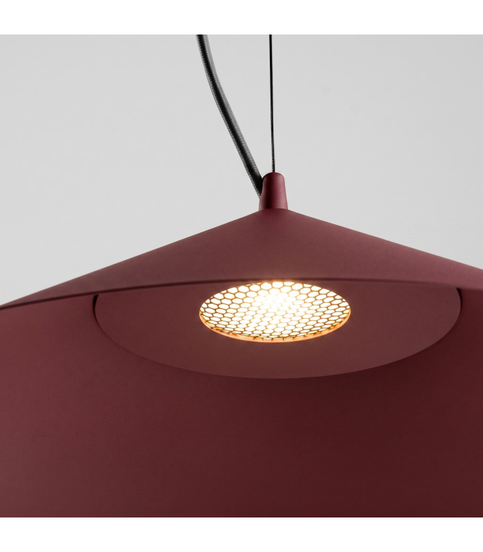 Fint LED Dome Pendant Ceiling Light Burgundy 4000K-5