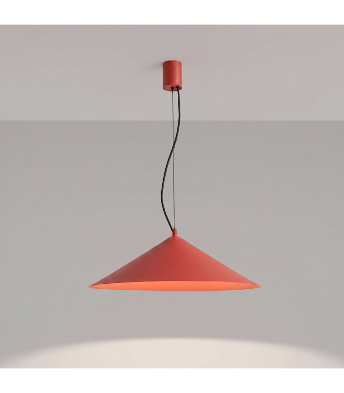 Fint LED Dome Pendant Ceiling Light Red 4000K-3