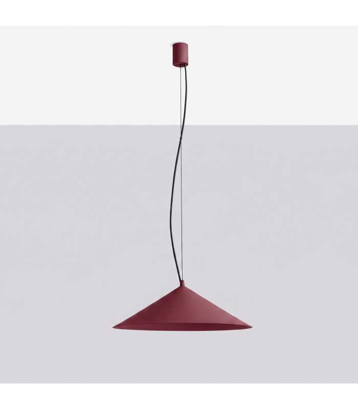 Fint LED Dome Pendant Ceiling Light Burgundy 4000K-8