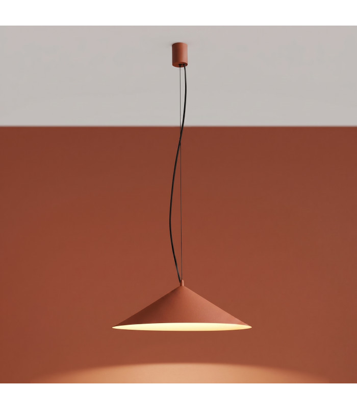 Fint LED Dome Pendant Ceiling Light Red Ochre 4000K-9