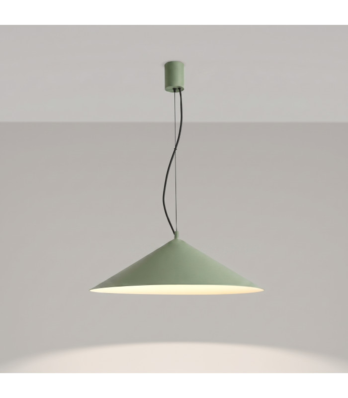 Fint LED Dome Pendant Ceiling Light Olive Green 4000K-3