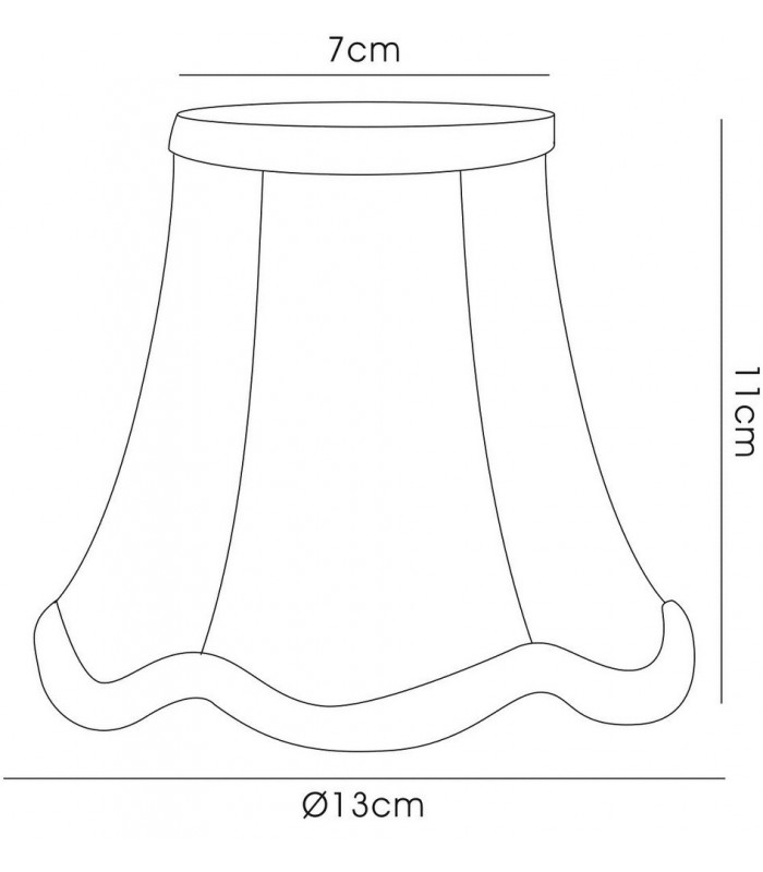 Clip-On Fabric Shade Gold Shimmer 70, 130mm x 120mm - 3