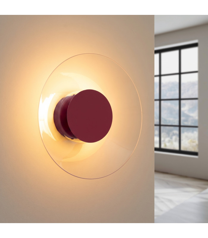 Astro Integrated LED Wall Lamp Burgundy 3000K-3