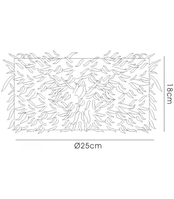 Feather Shade Aubergine 250mm x 180mm - 3