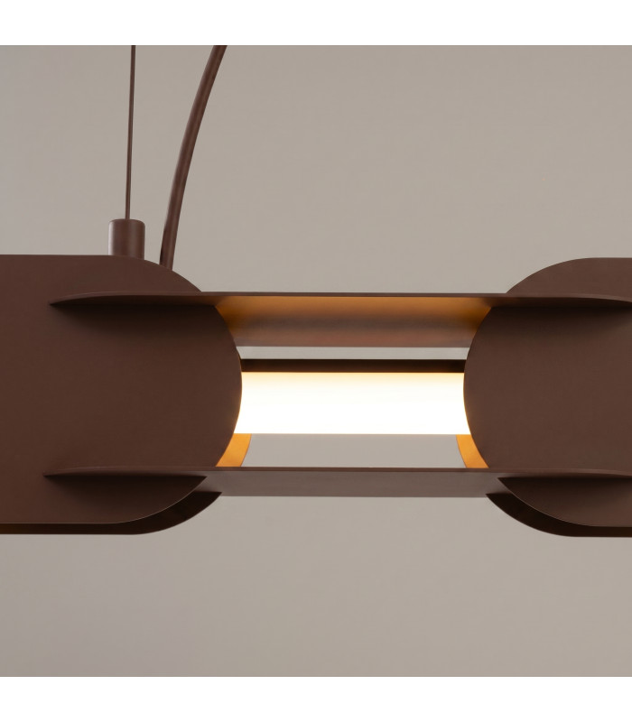 Chain 158cm LED Bar Pendant Ceiling Light Brown 3000K-4
