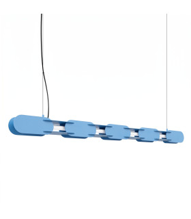 Chain 158cm LED Bar Pendant Ceiling Light Blue 3000K-1