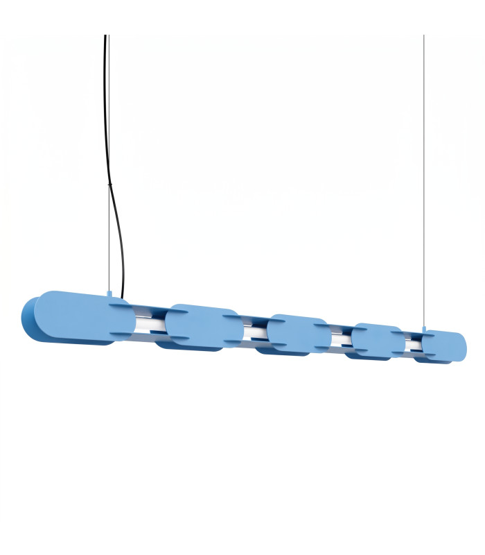 Chain 158cm LED Bar Pendant Ceiling Light Blue 3000K-1