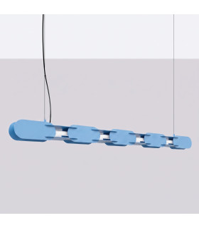 Chain 158cm LED Bar Pendant Ceiling Light Blue 3000K-2