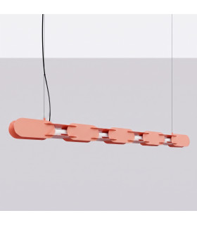 Chain 158cm LED Bar Pendant Ceiling Light Peach 3000K-2