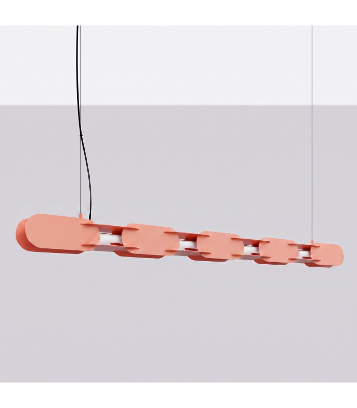 Chain 158cm LED Bar Pendant Ceiling Light Peach 3000K-2