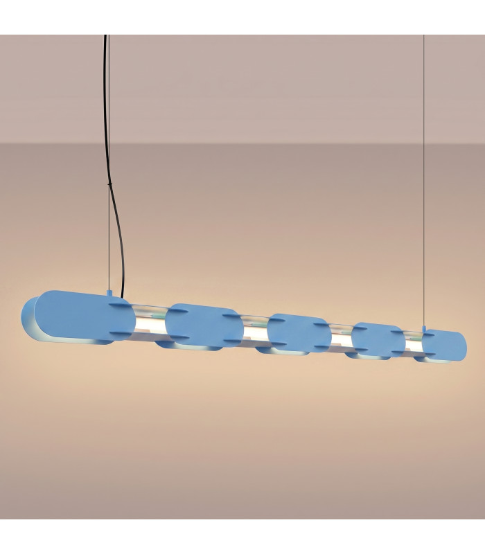 Chain 158cm LED Bar Pendant Ceiling Light Blue 3000K-3