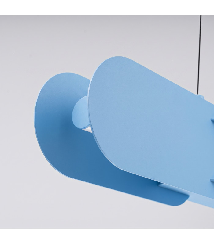 Chain 158cm LED Bar Pendant Ceiling Light Blue 3000K-5