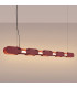 Chain 158cm LED Bar Pendant Ceiling Light Burgundy 3000K-3