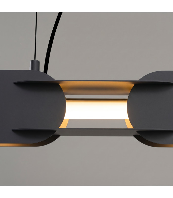 Chain 158cm LED Bar Pendant Ceiling Light Black 3000K-4