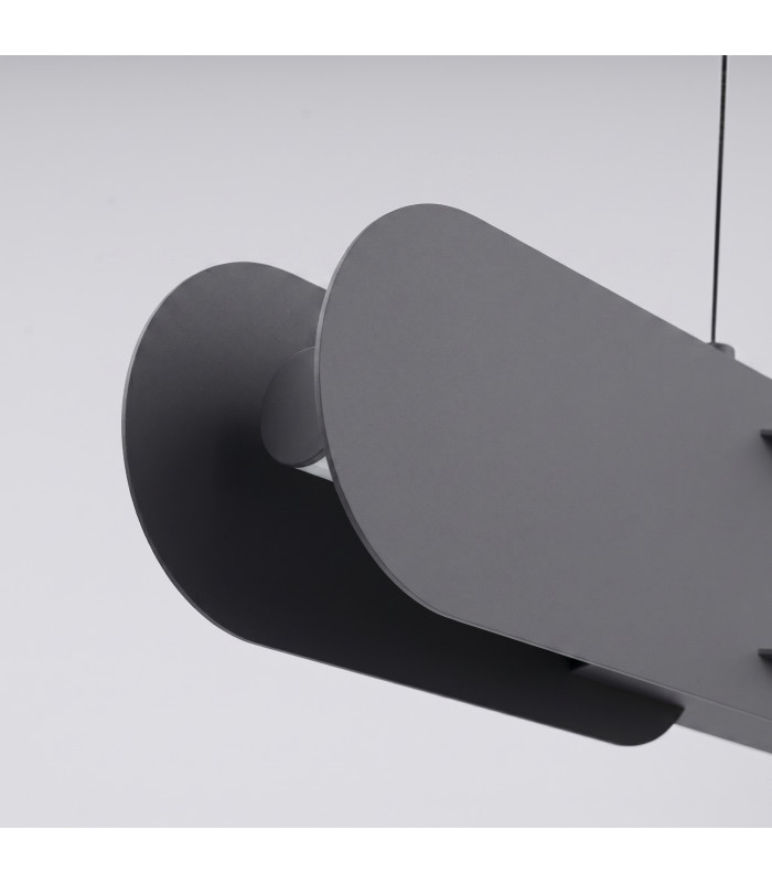 Chain 158cm LED Bar Pendant Ceiling Light Black 3000K-5