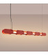 Chain 158cm LED Bar Pendant Ceiling Light Red 3000K-3