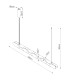 Chain 158cm LED Bar Pendant Ceiling Light Black 3000K-6