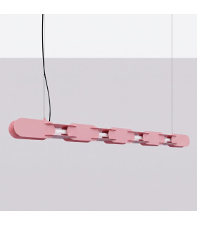 Chain 158cm LED Bar Pendant Ceiling Light Pink 3000K-2