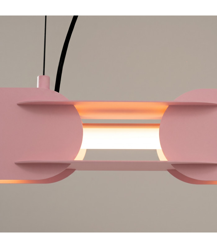 Chain 158cm LED Bar Pendant Ceiling Light Pink 3000K-4